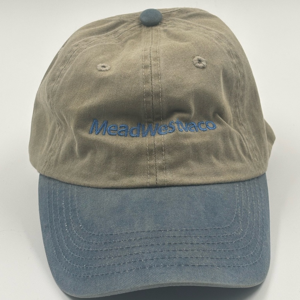 MeadWestvaco Port Authority Khaki Cap - Vintage Corporate Logo Hat